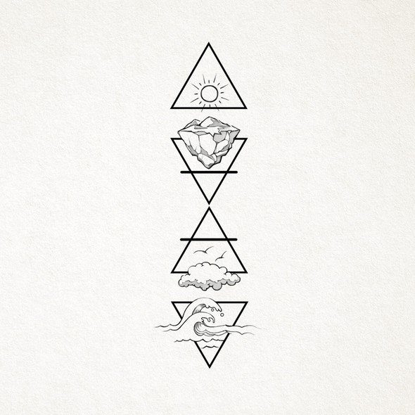 Symbol design with the title 'Elements Tattoo'