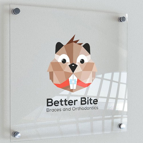 Orthodontist logo with the title 'A mascot with a pair of teeth to straighten'