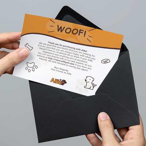 Greeting design with the title 'Greeting Card Design for Pet Brand'