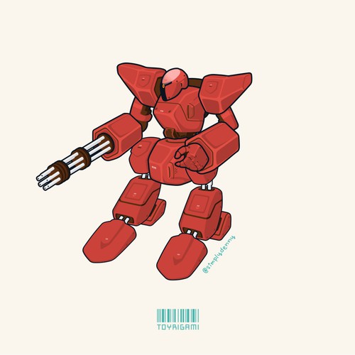 Conceptual artwork with the title 'Toyrigami'