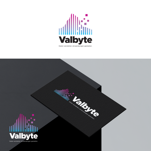 Abstract modern logo with the title 'Valbyte'