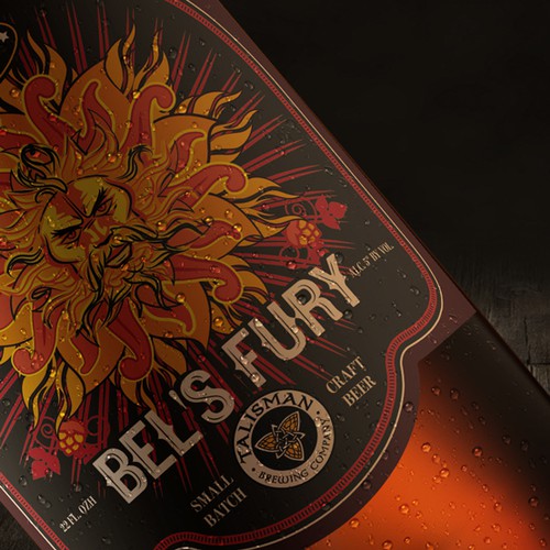 Brewery label with the title 'Beer label design'