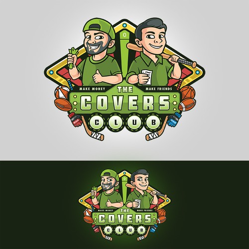 Betting logo with the title 'The Cover Club Logo'