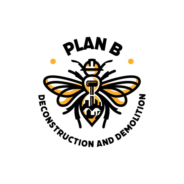 Sun and city logo with the title 'Logo design made for Plan B.'