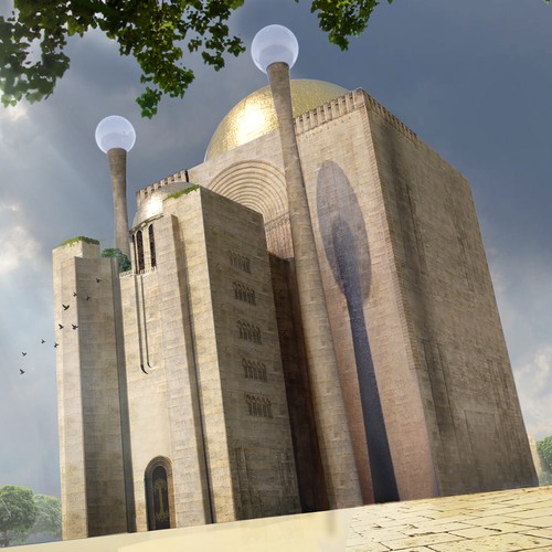 Palace design with the title 'Illustration of nordic gods pallace'