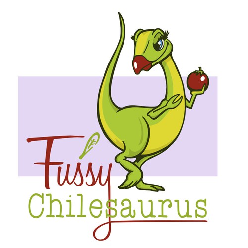 Dinosaur design with the title 'Mascot for vegan foodtruck'