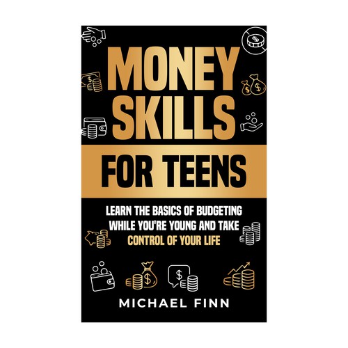 Financial book cover with the title ' Money Skills for Teens'