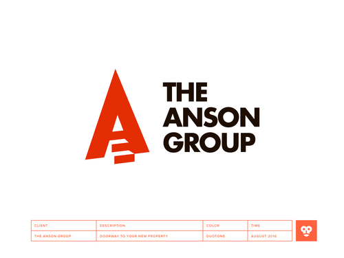 Door logo with the title 'Strikingly simple logo design for real estate company'