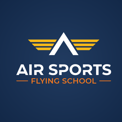 Air logo with the title 'AirSports logo for flying school'