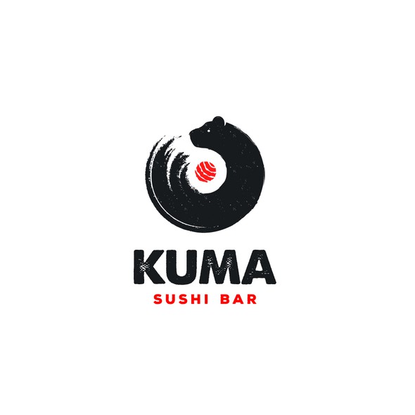 寿司标志的标题“Kuma寿司店”