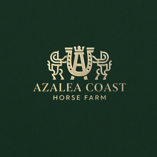 Family crest design with the title 'VINTAGE HORSE HERITAGE LOGO'