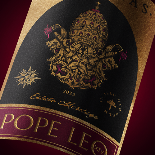 Digital art illustration with the title 'Pope Leo XIV'