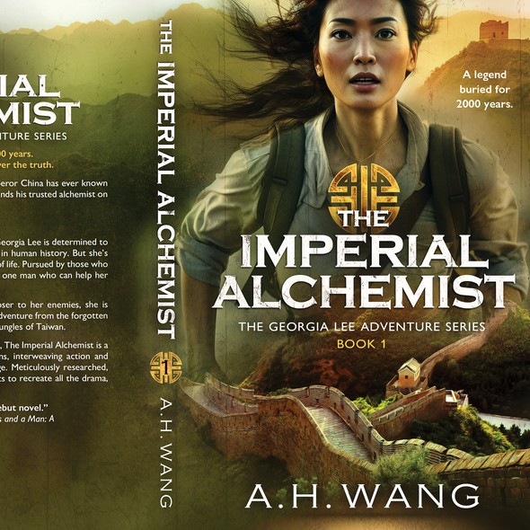 Thriller book cover with the title 'The Imperial Alchemist'