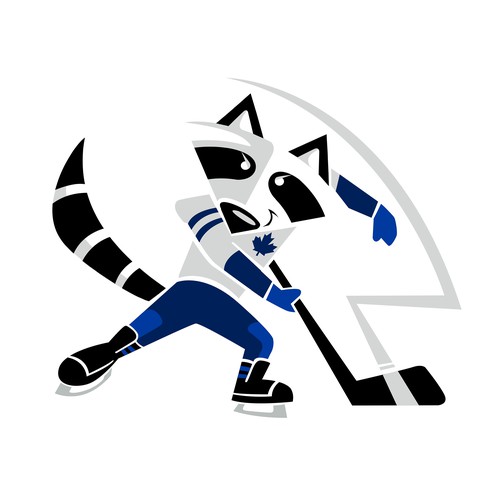 Stylized design with the title 'Raccoon Minimalist Stylized Mascot '