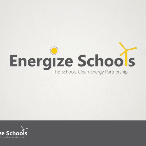 Green energy logo with the title 'Logo for ReEnergize Schools'