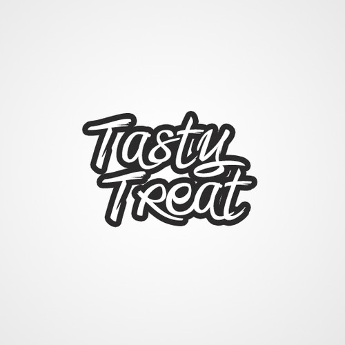 Sweet treat logo with the title '"TASTY TREAT LOGO" Communication will be part of the Winning Concept'