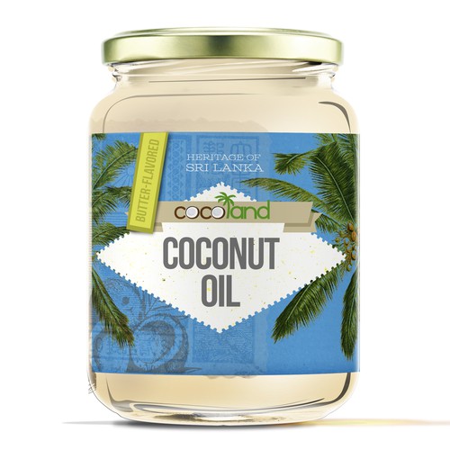 Coconut label with the title 'Coconut Oil Label'