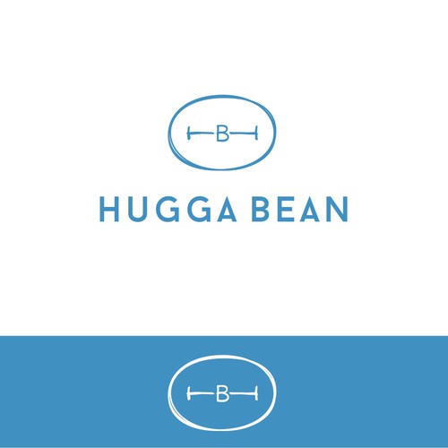 Bean logo with the title 'Logo for Hugga Bean Specialty Coffee Bar -  Available for Sale via 1 to 1 Project (customized) '