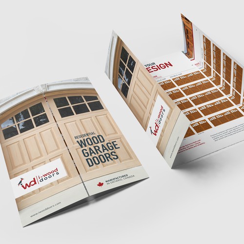 Catalogue design with the title 'i-Wood GateFold Brochure Design'