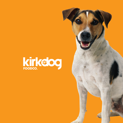 Pet food logo with the title 'Logo concept for pet food product'