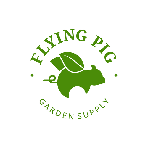 Garden logo with the title 'Badge logo for landscaping company'