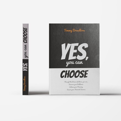 Orange book cover with the title 'Clear and simple book cover'