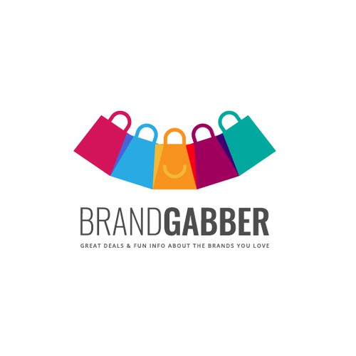 Shop logo with the title 'BrandGabber logo design'