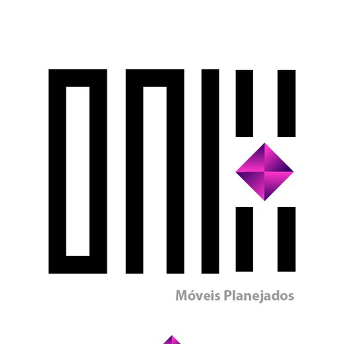 Straight design with the title 'Logotipo: ONIX - Móveis Planejados.'