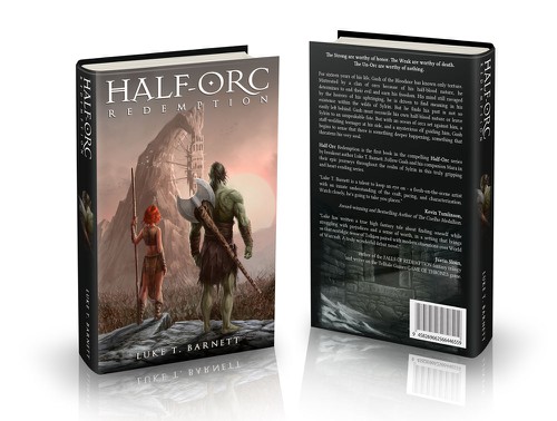 Digital art book cover with the title 'fantasy illustration and book cover'