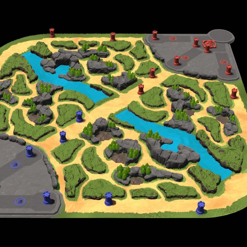 Gaming artwork with the title 'League of Legends - Minimap'