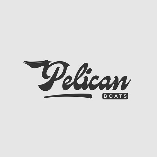 Script brand with the title 'BOATS PELICAN '
