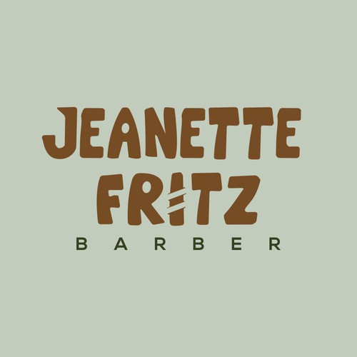 Barbershop logo with the title 'Typography barber logo'