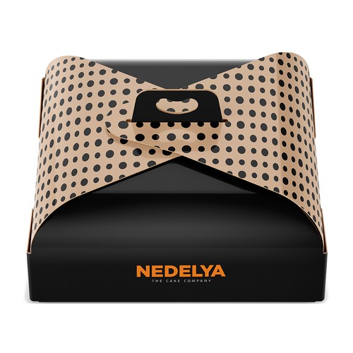 Cake packaging with the title 'Cake packaging'