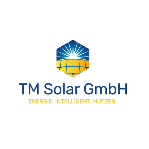 Solar system logo with the title 'Logo for a professional energy company specializing in solar and photovoltaics'