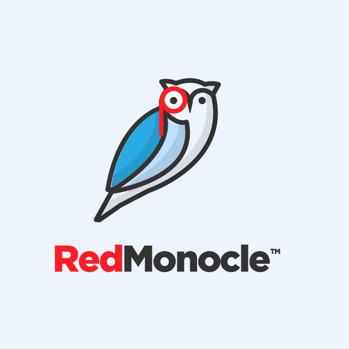 Best logo with the title 'Owl Monocle logo'
