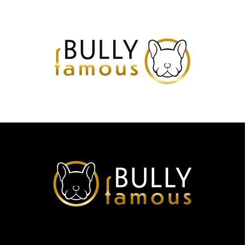 Bulldog logo with the title 'Logo concept for a Frenchie/English bulldog breeder'