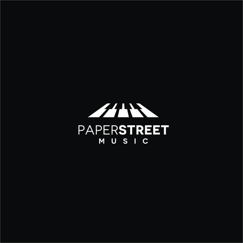 Street design with the title 'Paper Street Music logo'