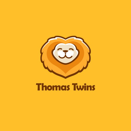 Twin logo with the title 'adorable logo concept for twin baby'