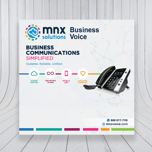 Backdrop design with the title 'Backdrop for MNX Solutions'
