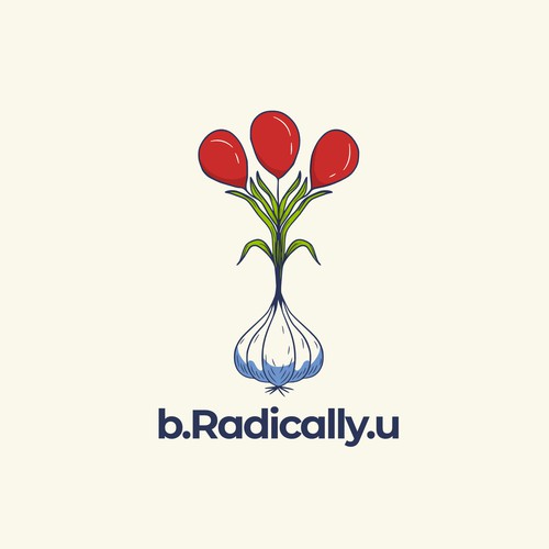 Onion logo with the title 'b.Radically.u'