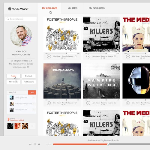 Music website with the title 'Design the bar jukebox of the future.'
