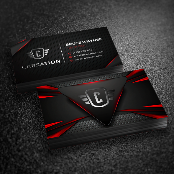 Premium design with the title 'Business Card Proposition for Carsation'