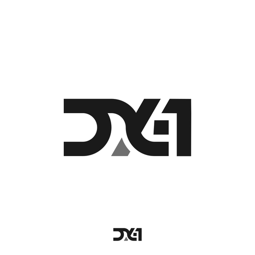 Smartphone logo with the title 'Modern Minimalist Lettermark For DX-1'