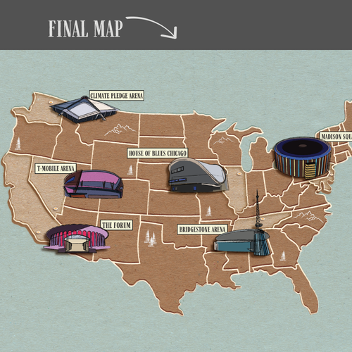 Map artwork with the title 'Map Design'