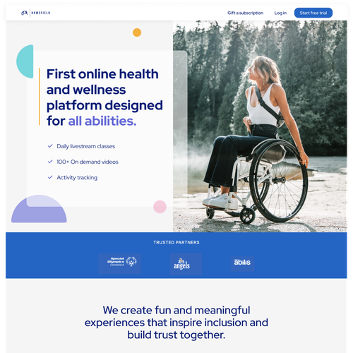 Diversity design with the title 'High Accessibility Landing Page'