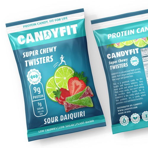 Candy packaging with the title 'Pouch design for candy'