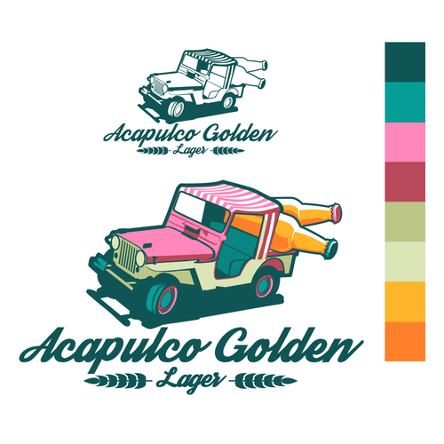 Beverage logo with the title 'Acapulco Golden Logo'