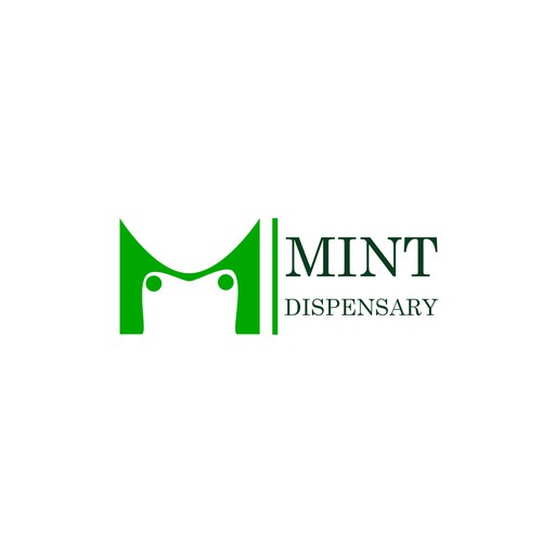 Dispensary logo with the title 'Logo concept for mint dispensary'