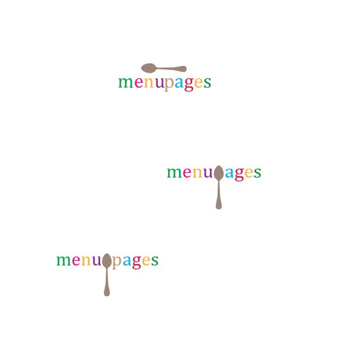 Menu logo with the title 'Colorful logo for restaurant booking app'