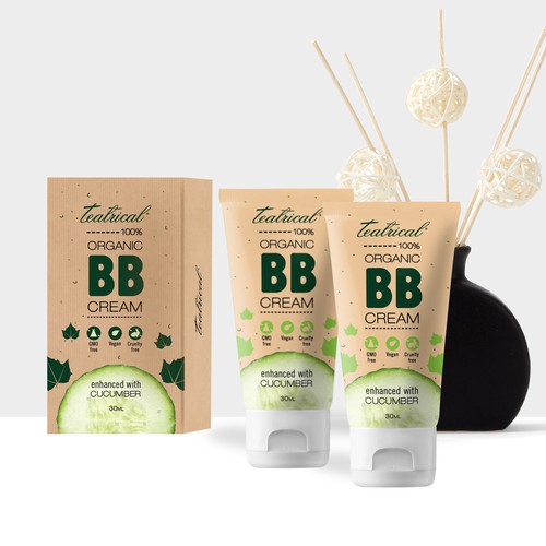 Tube packaging with the title 'Teatrical BB Cream'